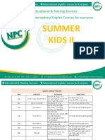 Summer Kids Ii: Educational & Training Services International English Courses For Everyone