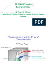 CHE 1000 Lecture Notes - Thermochemistry