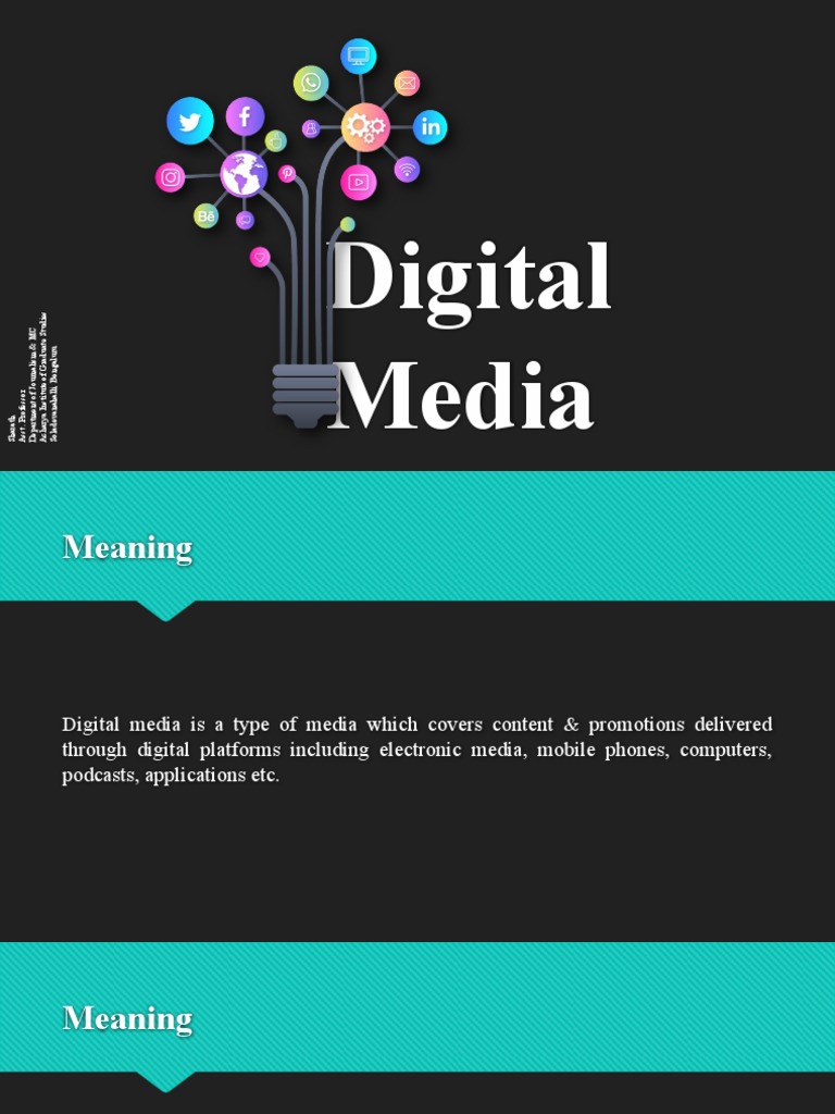 Digital Media PDF Media Technological Convergence