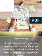 The Benefits of To Do Lists
