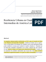 Resilencia Urbana en Ciudades Intermedias de América Latina