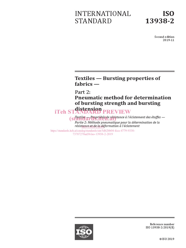 Iso 13938 2 2019 | PDF | International Organization For Standardization ...