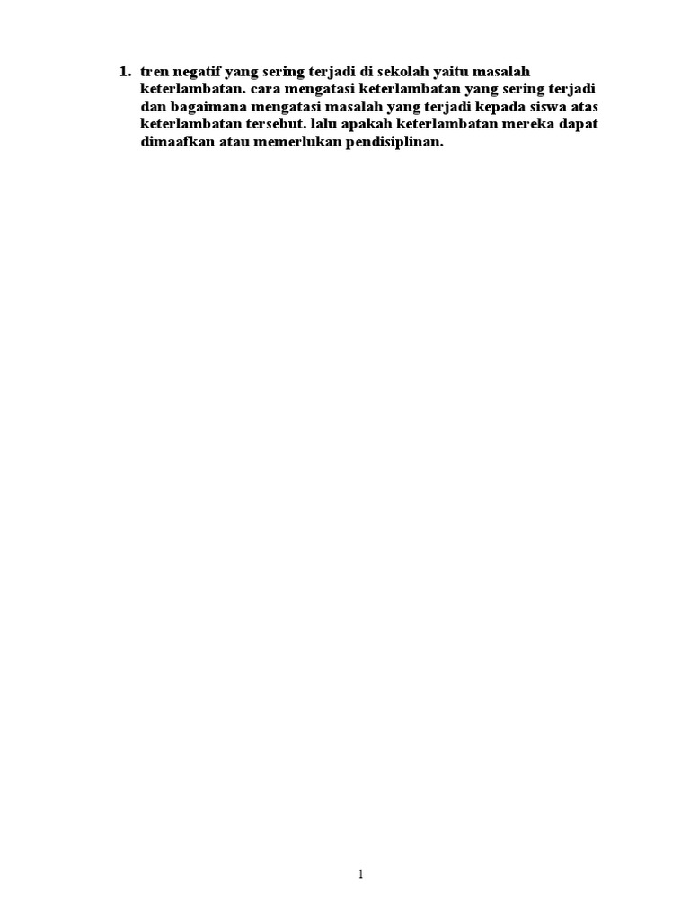 Dealing With Tardiness PDF Crimes Crime Violence