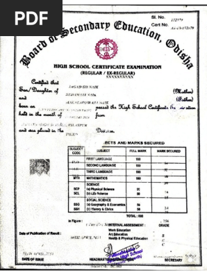 Matric Certificate