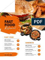 Black and Orange Restaurant Flyer