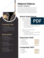 White and Tosca Minimalist Resume Template