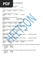 Excel MCQ