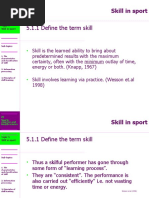 Open and Closed Skills in Sports | PDF | Cognition | Learning