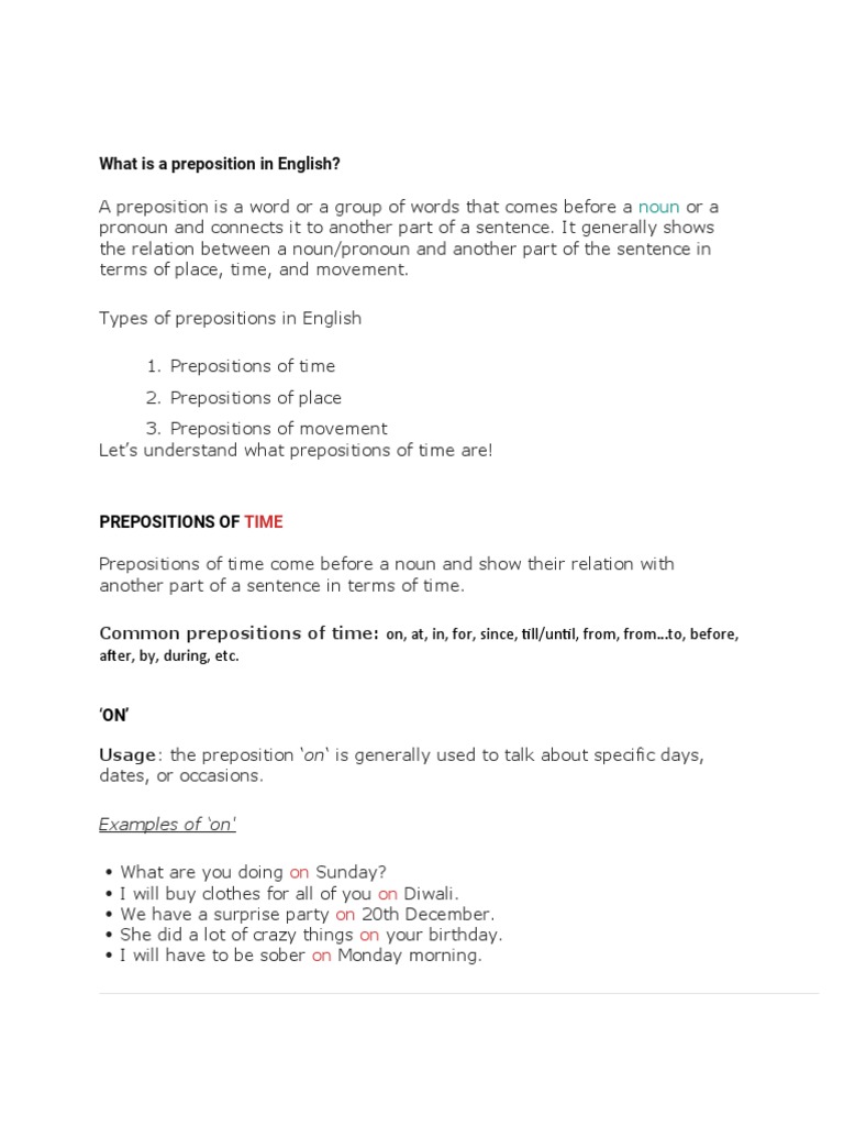 WHAT IS A PREPOSITION IN ENGLISH intelligence overview