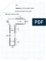 Determine The Input Impedance of The Network Below. Make Sure You Explain How You Arrived at This Result!