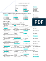 Sample Midterm Test