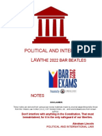 Political and International Law - The 2022 Bar Beatles Notes