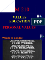 CHAPTER 3 Personal Values 1st Reporter
