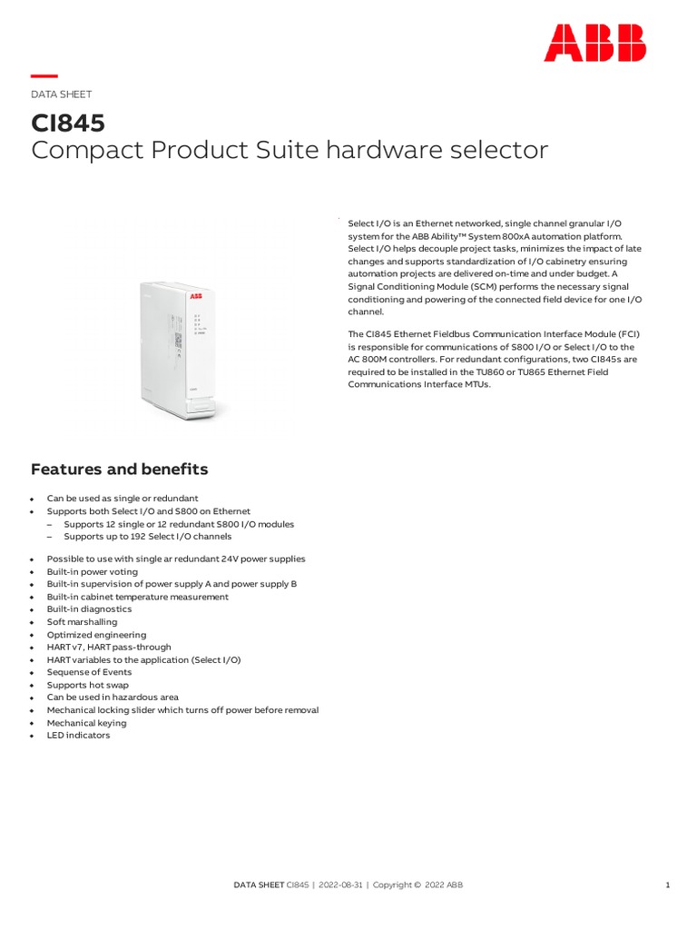 Ci845 Abb | PDF | Electrical Engineering | Computer Engineering