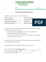 Project Consultant Agreement Form