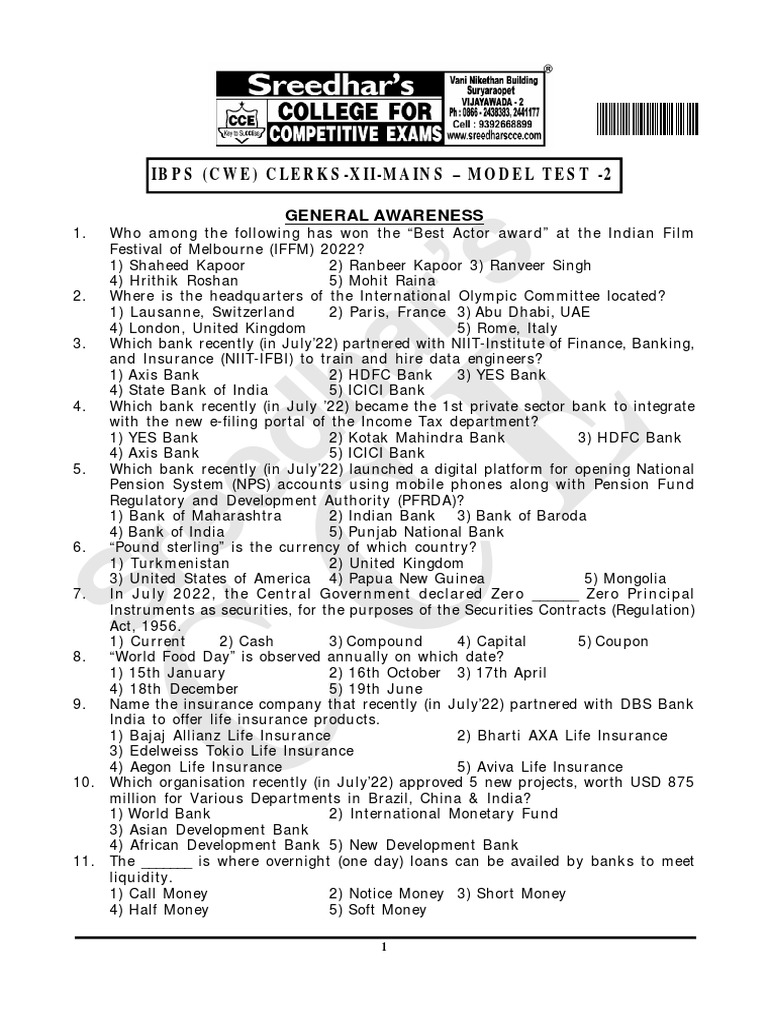 Ibps Clerk Mains 2 Download Free PDF Bonds (Finance) Bond Duration