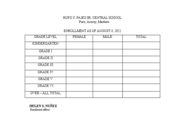 Enrollment Form | PDF