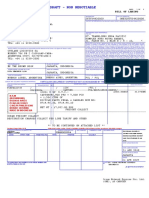 Draft Non-Negotiable Bill of Lading