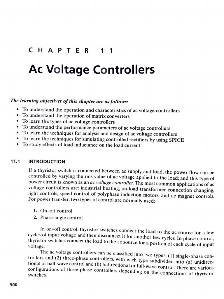 AC Voltage Controller PDF Rectifier Alternating Current