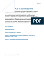 Developing Crisis Management Plan FR