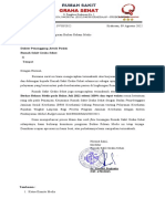 Surat Apresiasi Komitmen Kepada DPJP Bulan Juli 2022