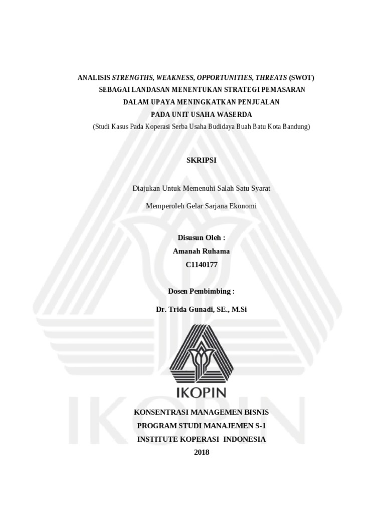 Strategi Pemasaran Koperasi | PDF