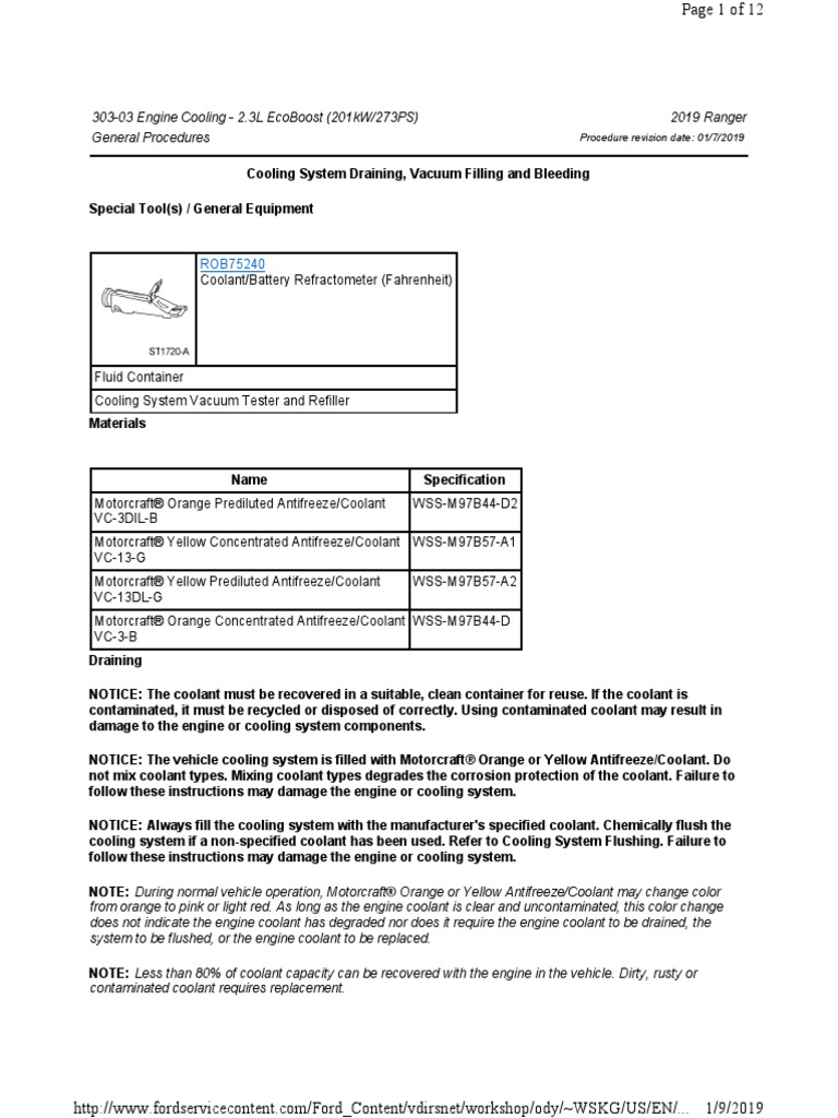 30303 Engine Cooling 2.3L EcoBoost Diagnosis and Testing Cooling