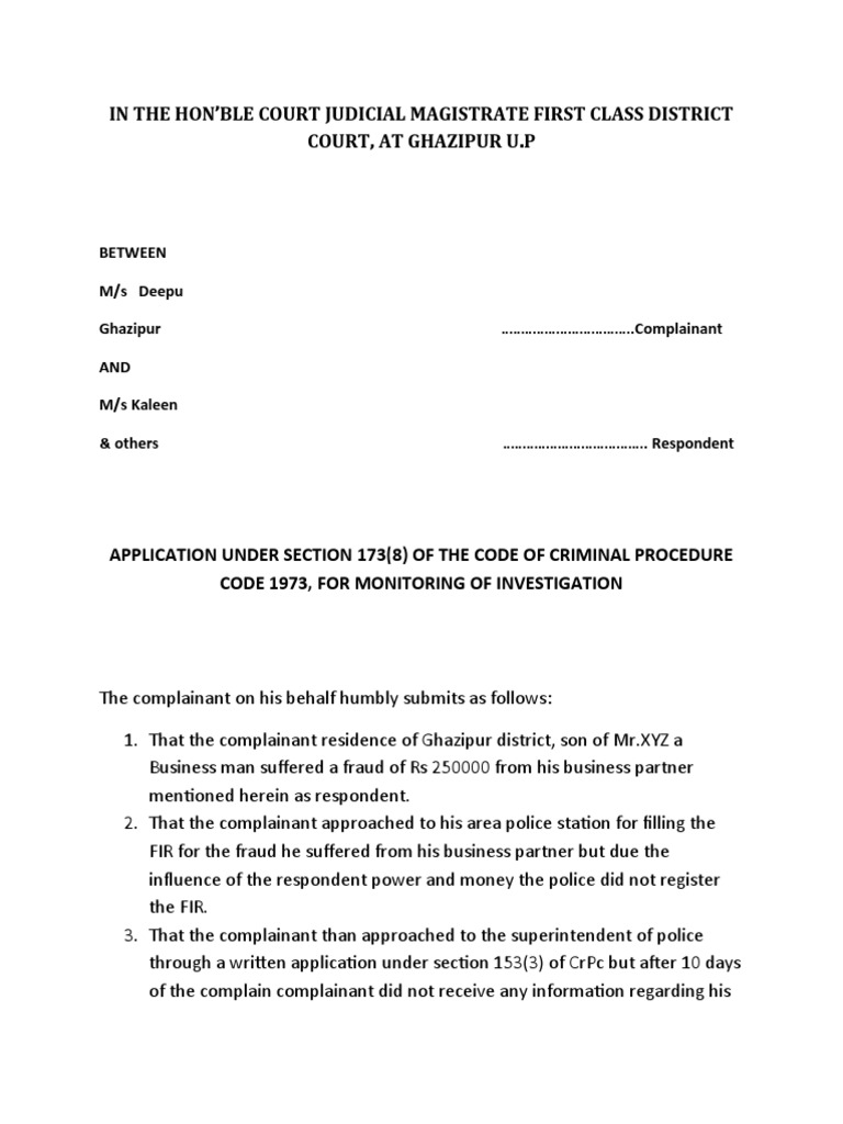 Sec 173 | PDF