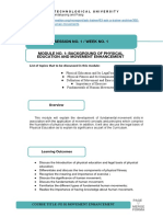 Module No1. Background of Physical Education and Movement Enhancement