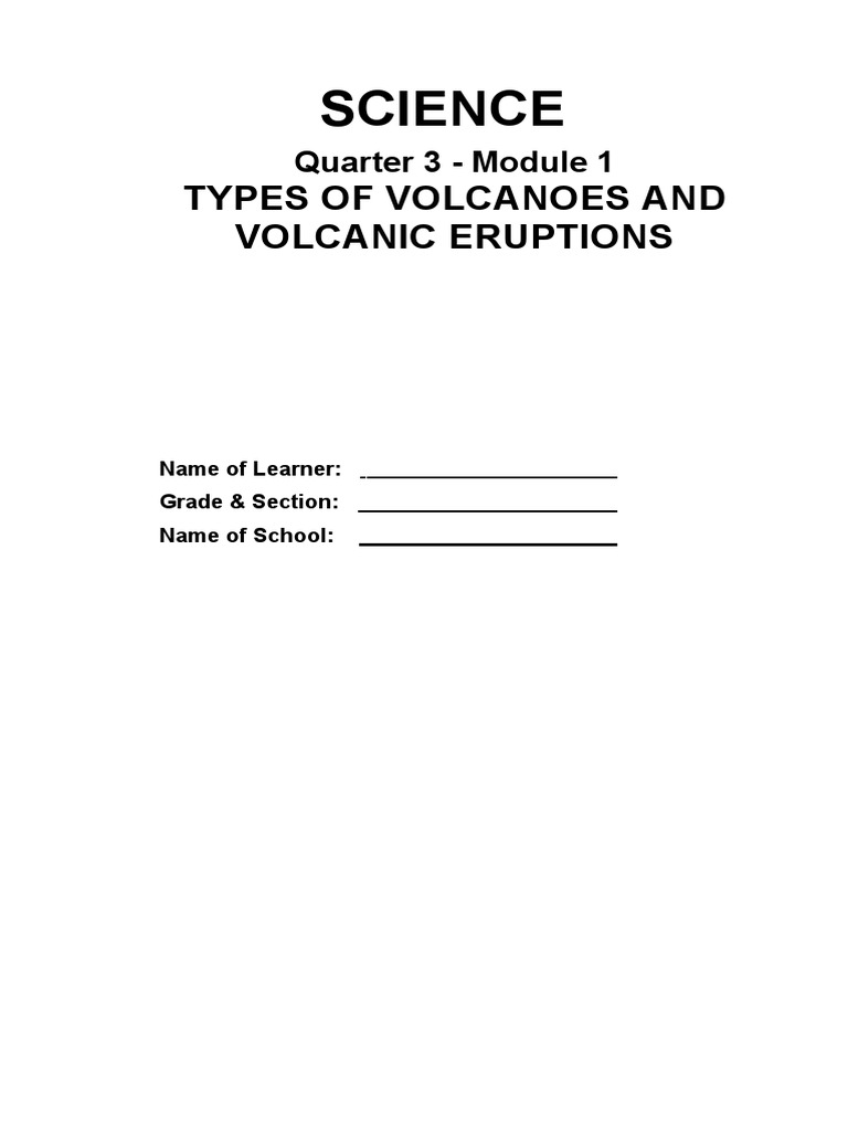 Volcanoes & Eruptions Guide | PDF | Volcano | Types Of Volcanic Eruptions