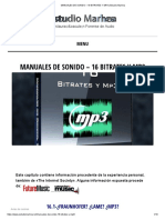 Manuales de Sonido - 16 Bitrates y Mp3 - Estudio Marhea