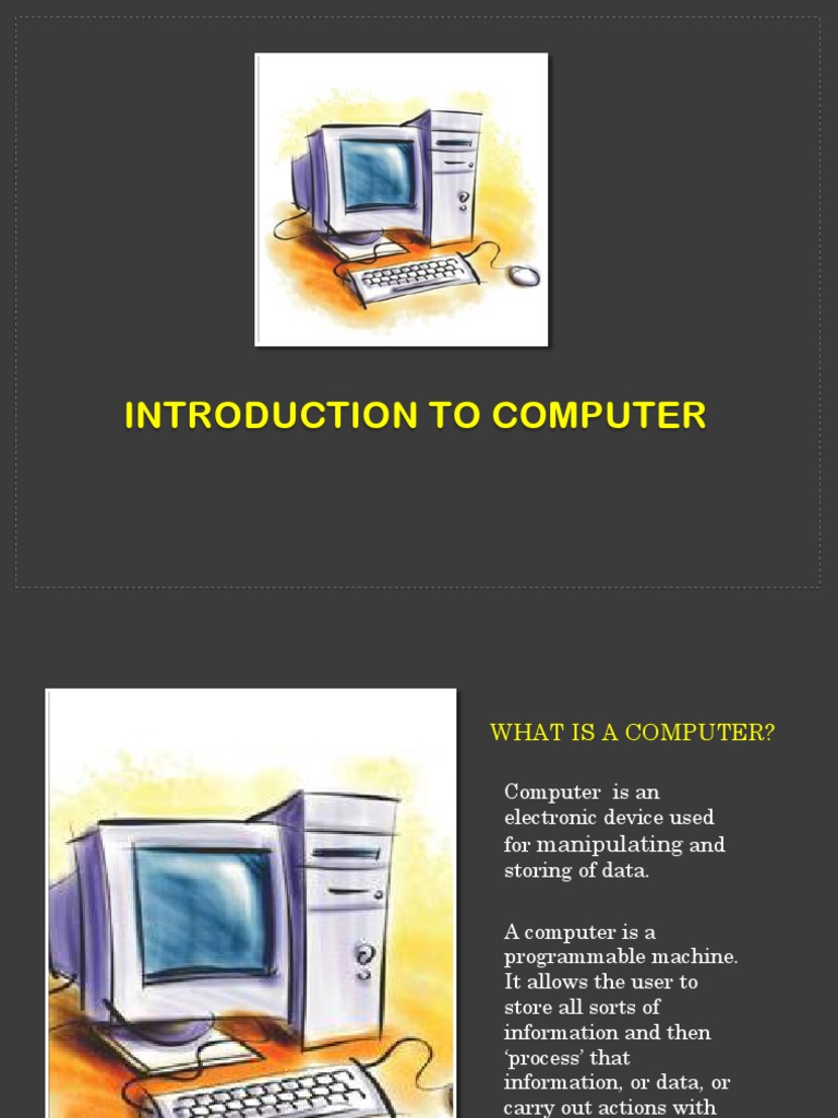 Introduction To Computer | PDF | Random Access Memory | Computer Data ...