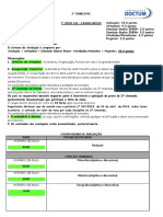 Cronograma avaliação 2o trimestre ensino médio