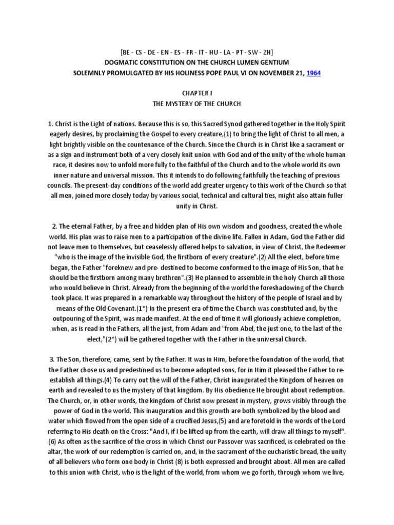 Lumen Gentium | PDF | Sacraments | Catholic Church