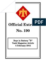 158th Field Artillery Official Extract No. 190