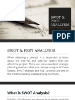 Swot Pest Anallysis