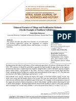 Ethnocal Features of Tillage and Fertilization Methods