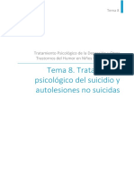 Tema 8. Tratamiento Psicológico Del Suicidio y Autolesiones No Suicidas