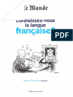 Le Monde Connaissez-Vous La Langue Fran 231 Aise
