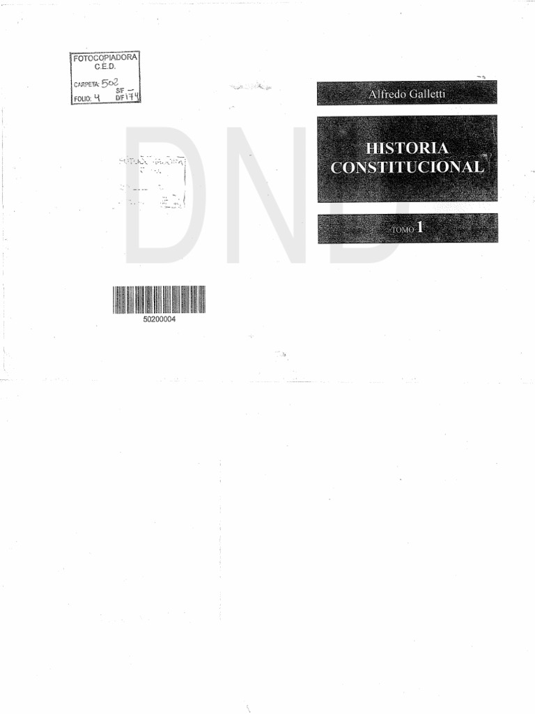 Alfredo Galletti Historia Constitucional (T1) PDF