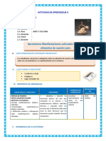 D4 A3 SESION Apreciamos Manifestaciones Culturales Sobre Los Alimentos de Nuestro País.