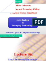 # Lecture VI - Introduction To Emerging Technologies - Sci-Tech With Estif