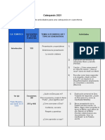 Programa y Actividades de Catequesis 2021