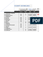 Diagrama Gantt en Excel - Iso 9001