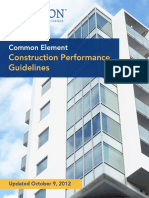 Common Element Construction Performance Guidelines Updated October 2012