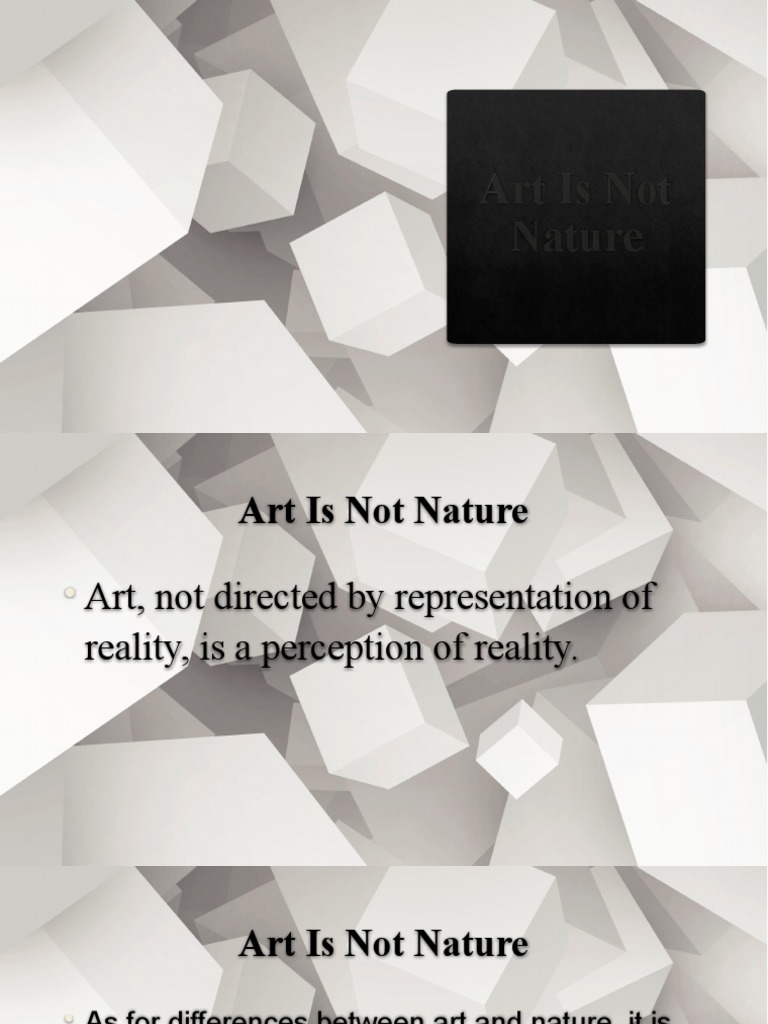 Art Is Not Nature PDF