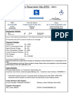 Electronic Reservation Slip (ERS) - B2C Rail Ticket