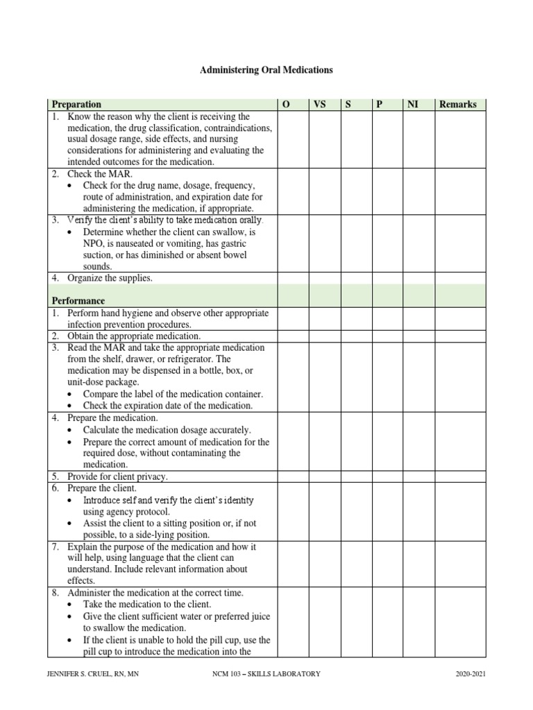 Oral Medication Administration Guide | PDF | Tablet (Pharmacy) | Dose ...