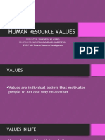 Human Resource Values