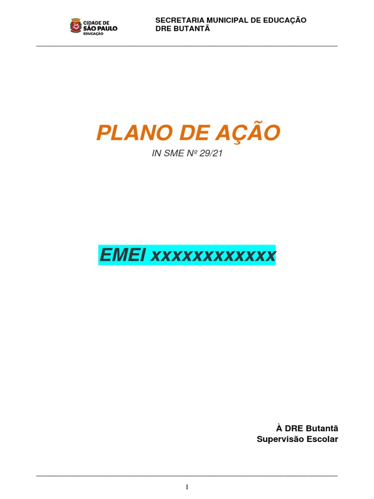 Plano in 29-21 - EMEI - Sugestão, PDF, Educação Especial